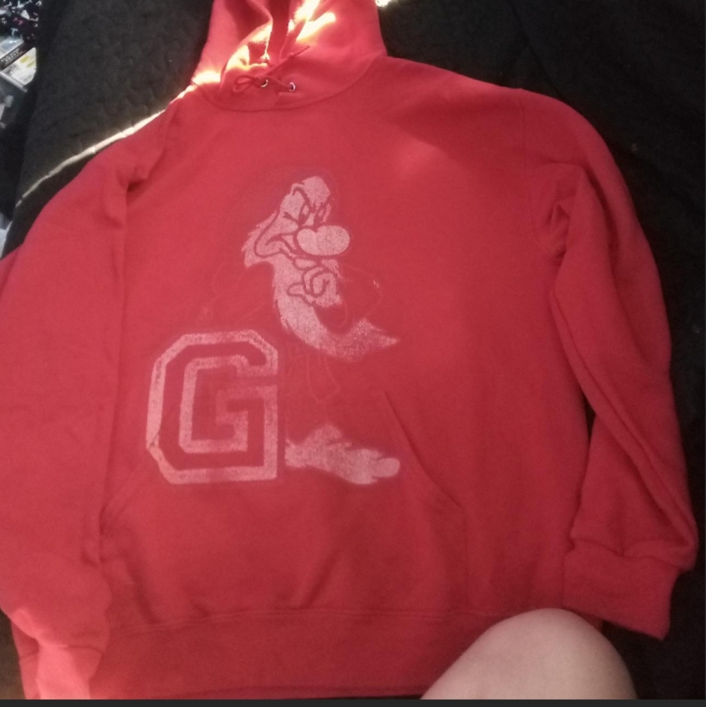 Disney Red Graphic Hoodie Sweater